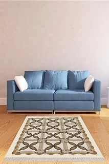 On The Clouds Geometrik Desenli Dijital Baskı Yıkanabilir Kaymaz Taban Salon Halısı Yolluk Bfogeo11, 130 X 180 ürün görseli 1