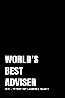 World'S Best Adviser Planner: 2-Year 2020 - 2021 Black Productivity Journal Daily / Weekly Monthly Dated Calendar Year Career Goal Planner Organizer ... Paperback Notebook ) Christmas Gift Idea ürün görseli 1