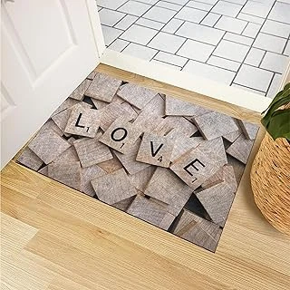 Monnhein Kapı Önü Paspası - Şık Kapı Paspası | Ev, Ofis Dış Mekân Kullanımı İçin (Love Tiles) 45X65 ürün görseli 1