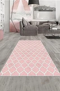 On The Clouds Pembe Eskitme Damla Desen Yıkanabilir Kaymaz Taban Tutmaz Salon Halısı Yolluk Ayhmod6, 80 X 50 ürün görseli 1