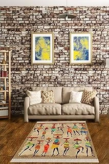 On The Clouds Afrika Desenli Afrikalı Kadın Halı Dijital Baskı Yıkanabilir Salon Halı Yolluk Meg466, 100 X 200 ürün görseli 1
