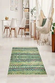 Pelangi Yeşil Yıkanabilir Kaymaz Taban Halı, Yeşil 120 X 160 ürün görseli 1