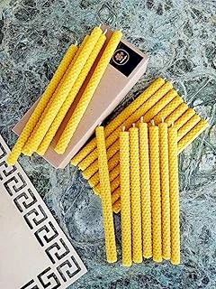 Petekoğlu (20 Adet) Dilek Mumu 21Cm Doğal Petek Balmumu Mum Sarma El Yapımı Bal Mumu Mum Beeswax Candle ürün görseli 1