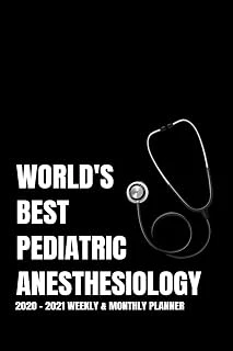 World'S Best Pediatric Anesthesiology Planner: 2-Year 2020 - 2021 Black Productivity Journal Daily / Weekly Monthly Dated Calendar Year Career Goal ... Paperback Notebook ) Christmas Gift Idea ürün görseli 1