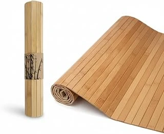 Lüks Bambu Banyo Paspası & Mutfak Matı | Kaydırmaz Tabanlı, Suya Dayanıklı | Çamaşır Makinesi Üstü Dekoratif Örtü Olarak Kullanılabilir | Doğal Ahşap Görünümlü ürün görseli 1