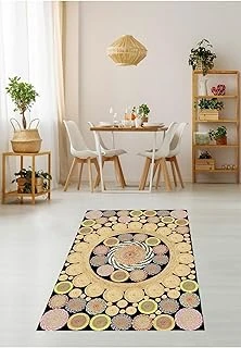 Pelangi Jüt Hasır Kilim Görünümlü Dijital Baskılı Kaymaz Taban Yıkanabilir Salon Halısı Yolluk, 80 X 150 ürün görseli 1