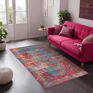 Cloon Kadife Kaymaz Pamuk Tabanlı Yıkanabilir Antibakteriyel Salon Halısı 120X180 ürün görseli 1