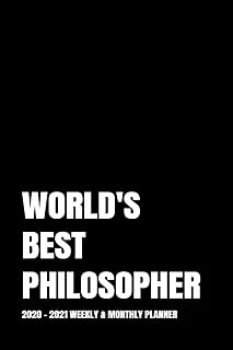 World'S Best Philosopher Planner: 2-Year 2020 - 2021 Black Productivity Journal Daily / Weekly Monthly Dated Calendar Year Career Goal Planner ... Paperback Notebook ) Christmas Gift Idea ürün görseli 1