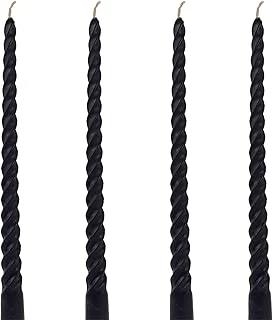 Petekoğlu (4 Adet 27.5Cm) Balmumu Mum Konik Burgulu Balmumu Şamdan Mumu Doğal Petek Balmumu Mum Dekoratif Kırılmaz Akmaz Mum Bal Mumu Beeswax Candle (Siyah) ürün görseli 1
