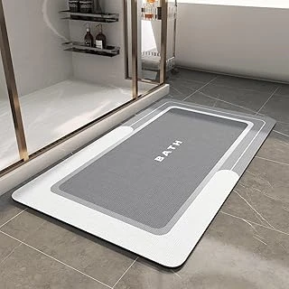 Banyo Paspası - Kaymaz Süper Emici Lekeye Dayanıklı Hızlı Kuruyan İnce Banyo Halısı - Küvet Vanity İçin Zemin Paspası - Kolay Bakım 40 X 60 ürün görseli 1