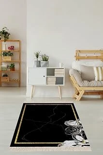 On The Clouds Mermer Desenli Kuş Tüyü Desenli Dijital Baskı Yıkanabilir Kaymaz Taban Salon Halı Yolluk Bfomrm5, 160 X 230 ürün görseli 1