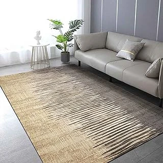 Latte Dizayn Borin Desenli Kadife Pamuk Tabanlı Yıkanabilen Kaydırmaz Antibakteriyel Salon Halısı (80X200) ürün görseli 1