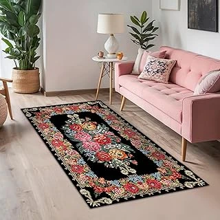 Sinse Kadife Kaymaz Pamuk Tabanlı Yıkanabilir Antibakteriyel Salon Halısı 120X180 ürün görseli 1