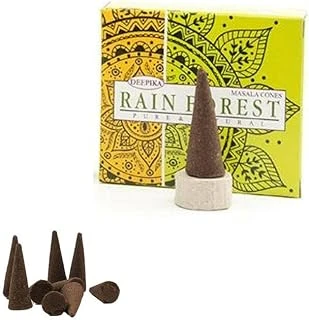 Deepika Masala Agarbatti || Pure & Incense Konik Tütsü (Şelale Geri Akışkanlı) (Rain Forest (Yağmur Ormanları)) ürün görseli 1