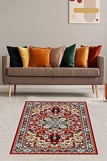 Pelangi Kilim Desenli Renkli Dijital Baskı Yıkanabilir Kaymaz Taban Tutmaz Etnik Şark Halısı Yolluk, Karışık Renk 130 X 180 ürün görseli 1