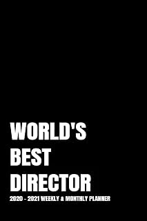 World'S Best Director Planner: 2-Year 2020 - 2021 Black Productivity Journal Daily / Weekly Monthly Dated Calendar Year Career Goal Planner Organizer ... Paperback Notebook ) Christmas Gift Idea ürün görseli 1