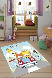 Pelangi Sevimli Hayvanlar Desenli Kaymaz Taban Çocuk Odası Halısı, 180 X 280 ürün görseli 1