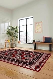 Dijital Baskılı Kaymaz Taban Yıkanabilir Şık Etnik Desen Yolluk Mutfak Salon Halısı Etni̇k-04, Kırmızı, 40 X 60 ürün görseli 1