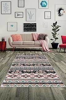 Pelangi Patchwork Çiçek Desenli Yıkanabilir Kaymaz Taban Tutmaz Salon Halısı Yolluk, Pudra-Bej 80 X 250 ürün görseli 1