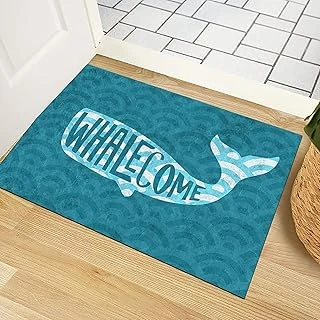 Monnhein Kapı Önü Paspası - Şık Kapı Paspası | Ev, Ofis Dış Mekân Kullanımı İçin (Whale Come) 45X65 ürün görseli 1