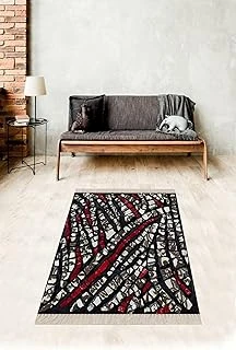 Pelangi Mozaik Desenli Dijital Baskılı Kaymaztaban Yıkanabilir Salon Halısı Yolluk, Antrasit 100 X 150 ürün görseli 1