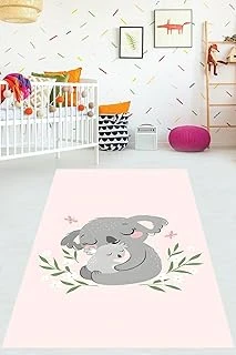 Pelangi Koala Yavrusu Yıkanabilir Kaymaz Taban Tutmaz Çocuk Odası Halısı, Gri 120 X 160 ürün görseli 1
