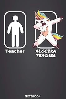 Teacher - Algebra Teacher Notebook: 6'X9' 120 Ruled Pages - Calendar Journal | Christmas Present, Birthday Or Graduation Gift Idea For Teachers And ... Book Or Diary For Your Favorite Teacher ürün görseli 1
