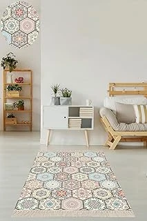On The Clouds Kilim Desenli Etnik Dijital Baskı Yıkanabilir Kaymaz Taban Salon Halı Yolluk Meg920, 160 X 350 ürün görseli 1