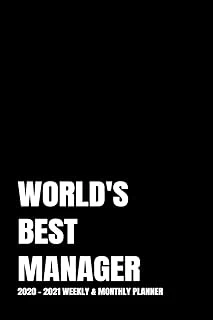 World'S Best Manager Planner: 2-Year 2020 - 2021 Black Productivity Journal Daily / Weekly Monthly Dated Calendar Year Career Goal Planner Organizer ... Inch Paperback Notebook ) Christmas Gift Idea ürün görseli 1