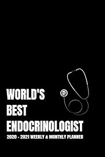 World'S Best Endocrinologist Planner: 2-Year 2020 - 2021 Black Productivity Journal Daily / Weekly Monthly Dated Calendar Year Career Goal Planner ... Paperback Notebook ) Christmas Gift Idea ürün görseli 1