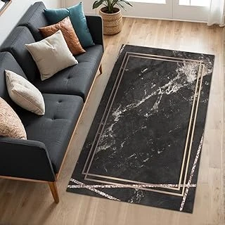 Pazera Kadife Kaymaz Pamuk Tabanlı Yıkanabilir Antibakteriyel Salon Halısı 160X230 ürün görseli 1