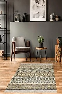 On The Clouds Kilim Desenli Etnik Dijital Baskı Yıkanabilir Kaymaz Taban Salon Halı Yolluk Meg522, 160 X 250 ürün görseli 1
