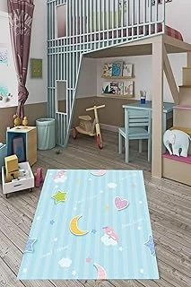 Pelangi Sweet Dreams Ayıcık Desen Dijital Baskı Yıkanabilir Kaymaz Taban Tutmaz Çocuk Odası Halısı, Turkuaz 80 X 600 ürün görseli 1