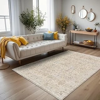 Latte Dizayn Ryella Desenli Şönil Pamuk Tabanlı Yıkanabilir Kaymaz Antibakteriyel Salon Halısı 80X200 ürün görseli 1