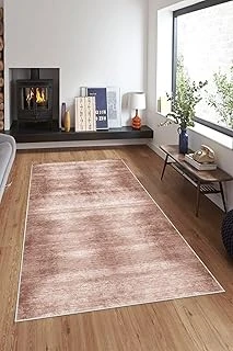 Pelangi Kahverengi Batik Desen Renk Geçiş Yıkanabilir Kaymaz Taban Tutmaz Salon Halısı Yolluk, Pembe-Bej 100 X 300, 74571086100300728 ürün görseli 1