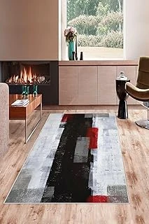Pelangi Lacivert Mermer Desenli Yıkanabilir Kaymaz Taban Tutmaz Salon Halısı Yolluk, Lacivert 180 X 300, 1358320180300728 ürün görseli 1