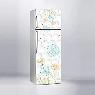 Buzdolabı Sticker Kaplama Dolap Kaplama Etiketi Beyaz Çiçekler ürün görseli 1