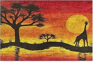 Monnhein Tasarımlı Dekoratif Kapı Önü Paspas, Dış Mekan/Ev İçi/Banyo/Mutfak/Yatak Odası/Giriş Paspasları (Afrika, 45X70) ürün görseli 1