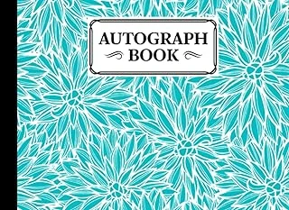 Autograph Book: Flowers Cover | Memory Book, Signature Celebrity Memorabilia Album Gift, Size 8.25" X 6" By Ludmila Breuer ürün görseli 1
