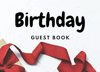 Birthday Guest Book: Birthday Party Sign In Book For Written Wishes - Memory Album -Message Scrapbook - Sign In Notebook (100 Pages) ürün görseli 1