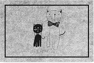 Monnhein Tasarımlı Dekoratif Kapı Önü Paspas, Dış Mekan/Ev İçi/Banyo/Mutfak/Yatak Odası/Giriş Paspasları (Cute Cats, 45X70) ürün görseli 1