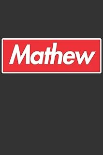 Mathew: Mathew Planner Calendar Notebook Journal, Personal Named Firstname Or Surname For Someone Called Mathew For Christmas Or Birthdays This Makes ... Personolised Custom Name Gift For Mathew ürün görseli 1