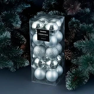 Koopman New Year 20 Parça Yılbaşı Topu Platin 40 Mm ürün görseli 1