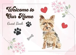 Welcome To Our Home: Dog Lovers Sign In Guest Book Yorkshire Terrier Cover ürün görseli 1