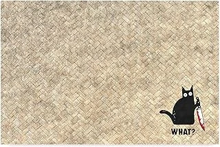 Monnhein Tasarımlı Dekoratif Kapı Önü Paspas, Dış Mekan/Ev İçi/Banyo/Mutfak/Yatak Odası/Giriş Paspasları (Hasır Cat, 45X70) ürün görseli 1