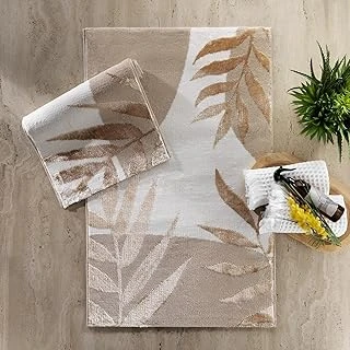 Schafer Floral 2 Li Pamuk Floş Banyo Paspası-Gold ürün görseli 1