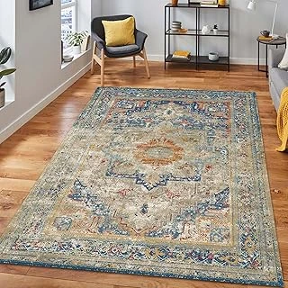 Latte Dizayn Kenzie Kadife Pamuk Tabanlı Yıkanabilen Kaydırmaz Antibakteriyel Salon Halısı 160X230 ürün görseli 1
