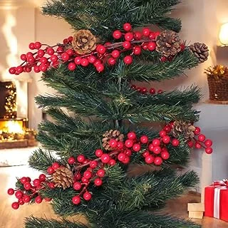 Yilbaşi Lüks Dekor Süsleri̇ Lüks Koki̇na Garland 150Cm Koki̇na Kozalakli Berry Şeri̇t Süsler ürün görseli 1