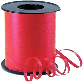 200 Metre Kırmızı Renkli Düz Şerit Rafya 8 Mm Balon İpi Plastik Balon Süsleme Kurdelesi ürün görseli 1
