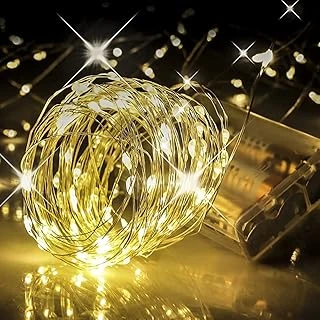 Robeve Peri Led Metre Gün Işığı Sarı Renkli Pilli Dekoratif Aydınlatma Süsleme Parti Sarı Led Işık Yılbaşı Led Işık Süsleme Dekorasyon Işığı Şerit Aydınlatma Led (Günışığı, 5) ürün görseli 1